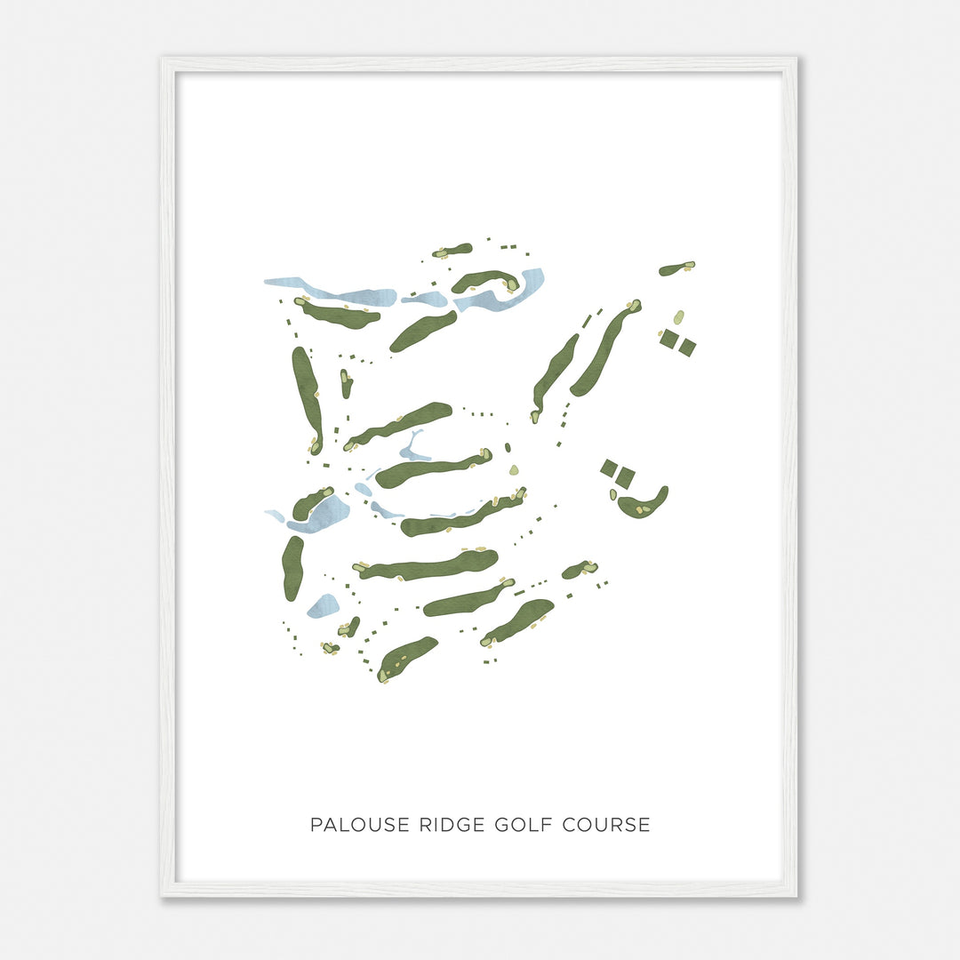 Print of Palouse Ridge Golf Course Modern Map