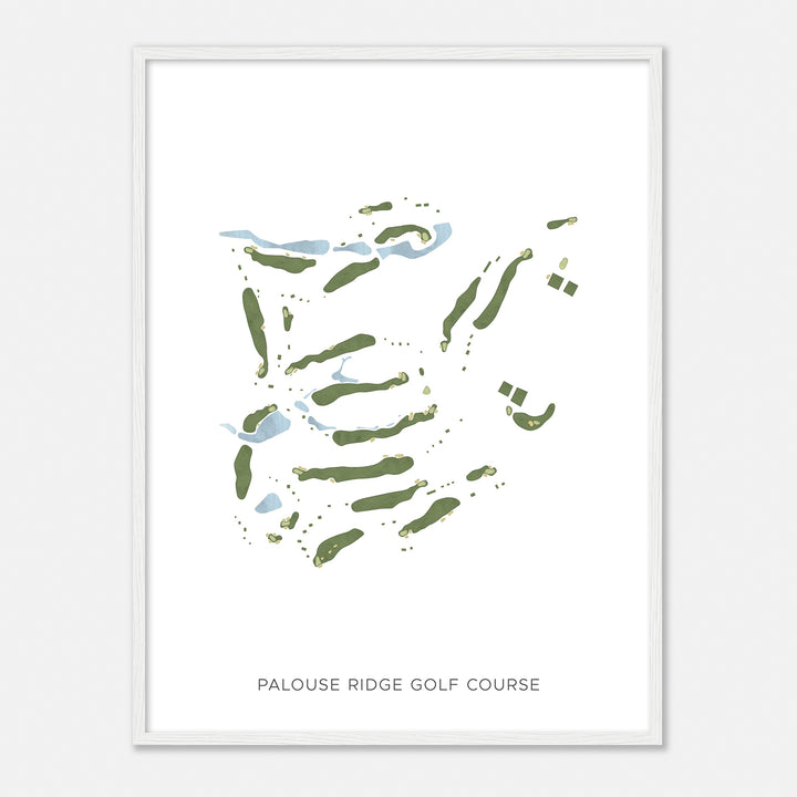 Print of Palouse Ridge Golf Course Modern Map