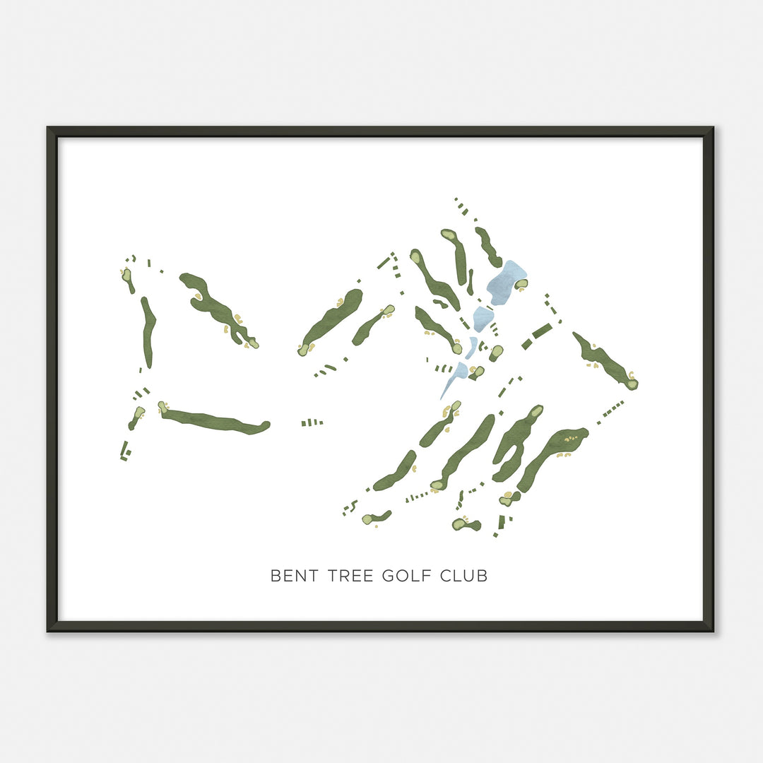 Print of Bent Tree Golf Club Modern Map