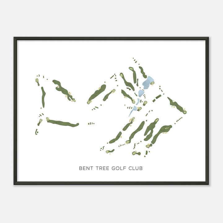 Print of Bent Tree Golf Club Modern Map