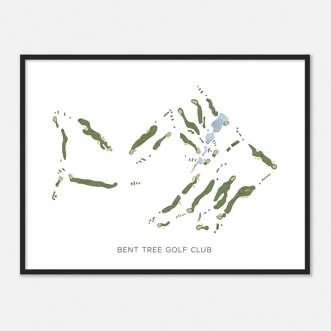 Print of Bent Tree Golf Club Modern Map