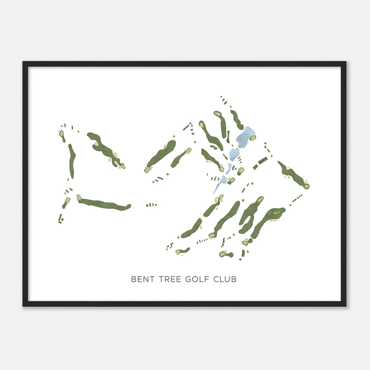 Print of Bent Tree Golf Club Modern Map