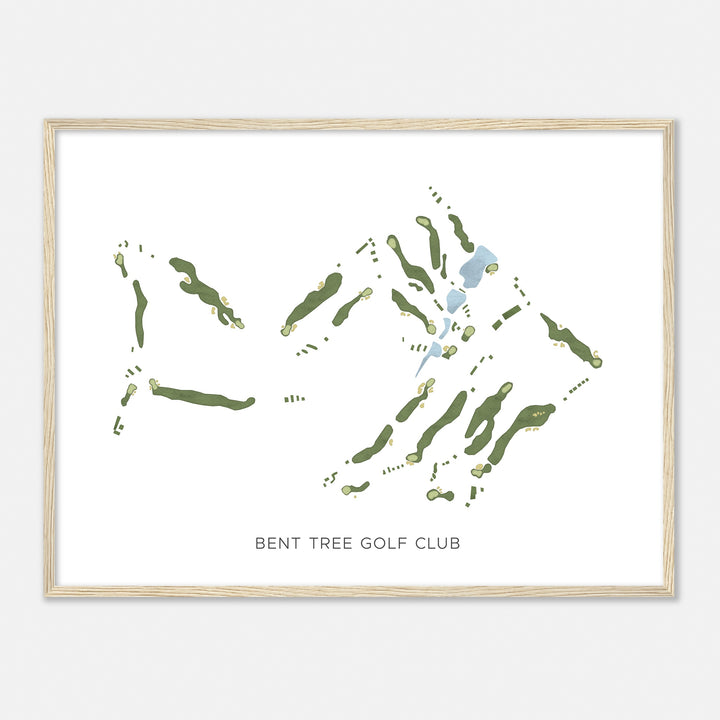 Print of Bent Tree Golf Club Modern Map