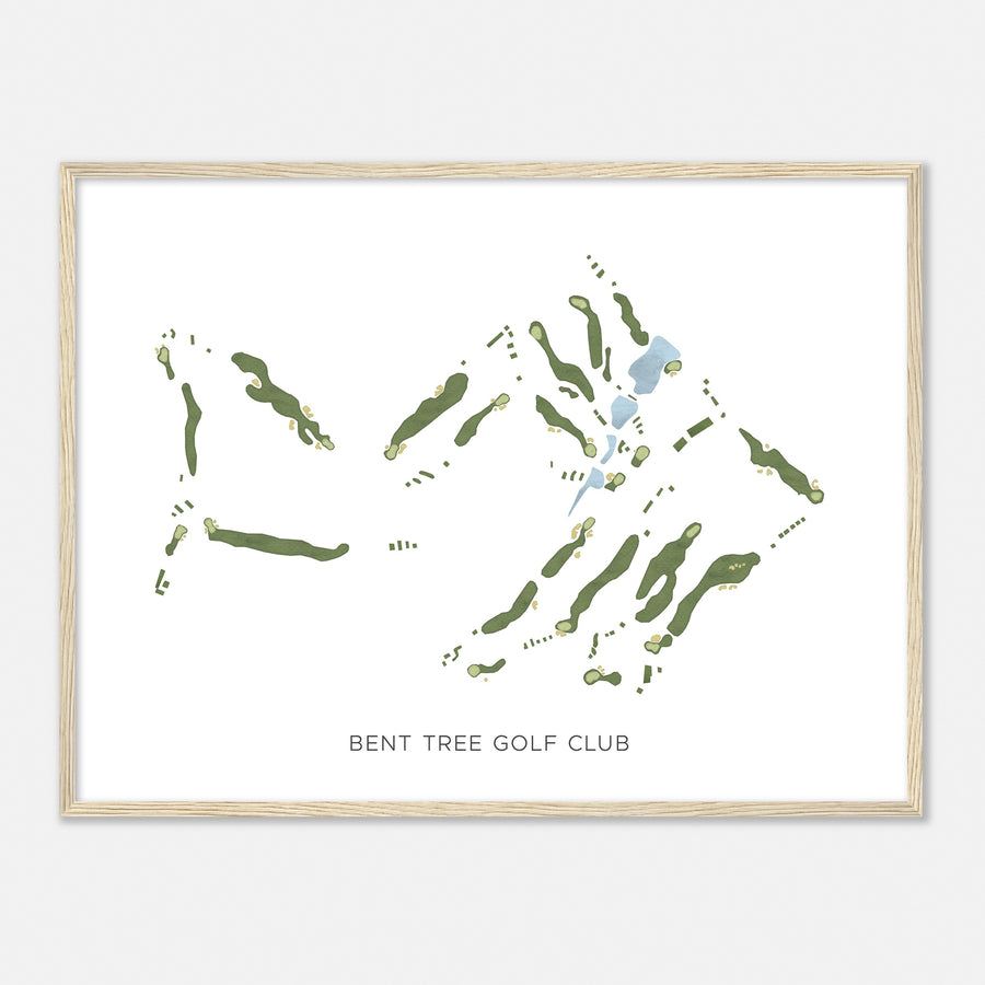 Print of Bent Tree Golf Club Modern Map