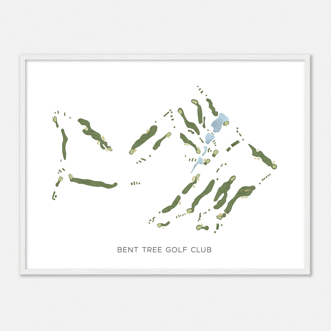 Print of Bent Tree Golf Club Modern Map