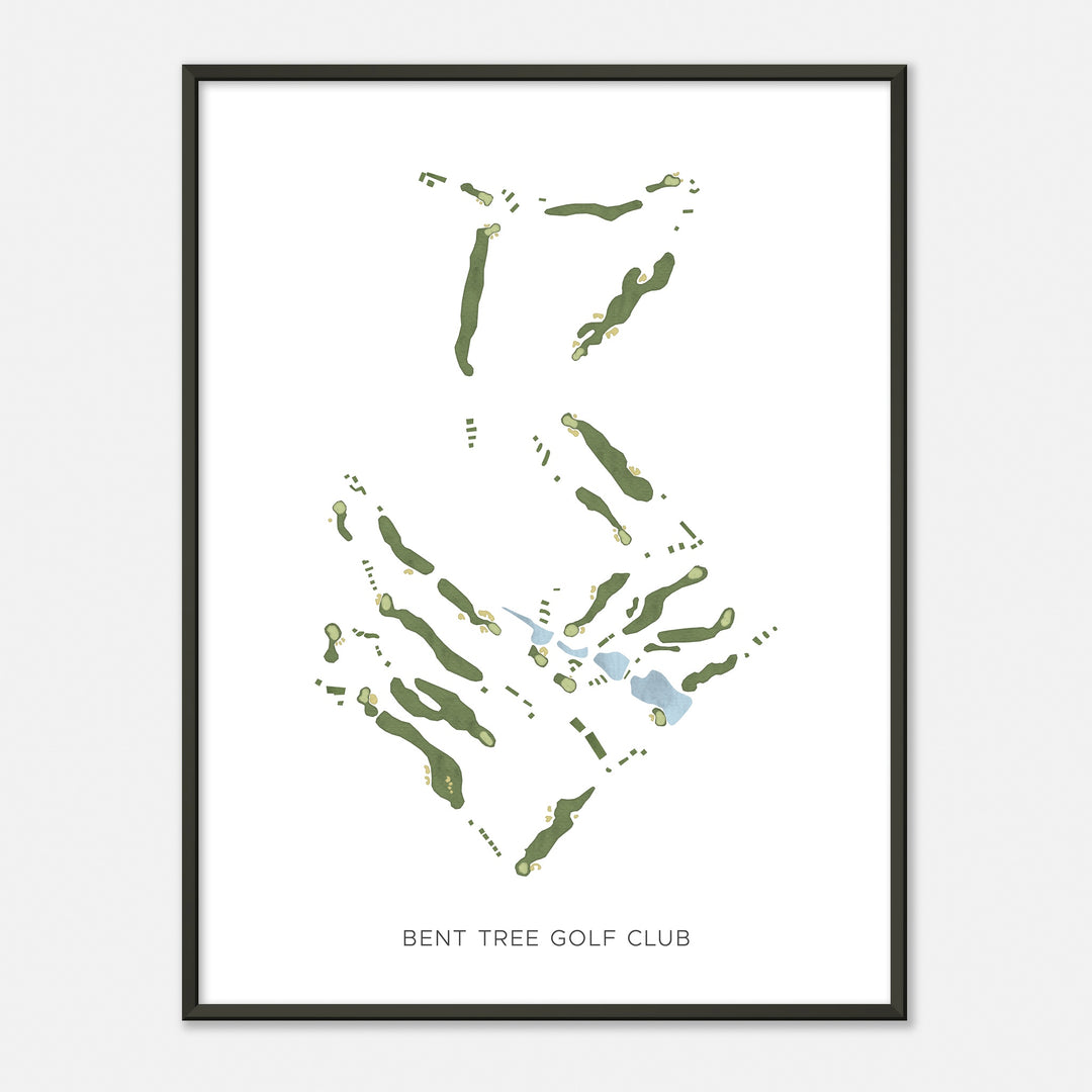 Print of Bent Tree Golf Club Modern Map