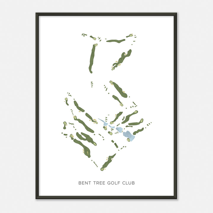 Print of Bent Tree Golf Club Modern Map
