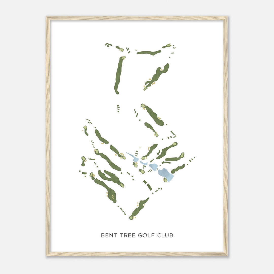 Print of Bent Tree Golf Club Modern Map