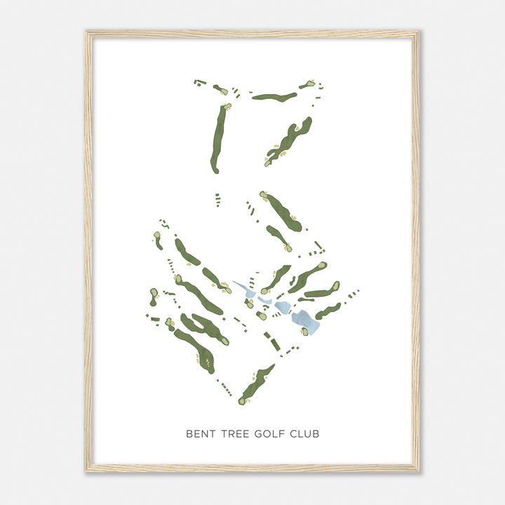 Print of Bent Tree Golf Club Modern Map