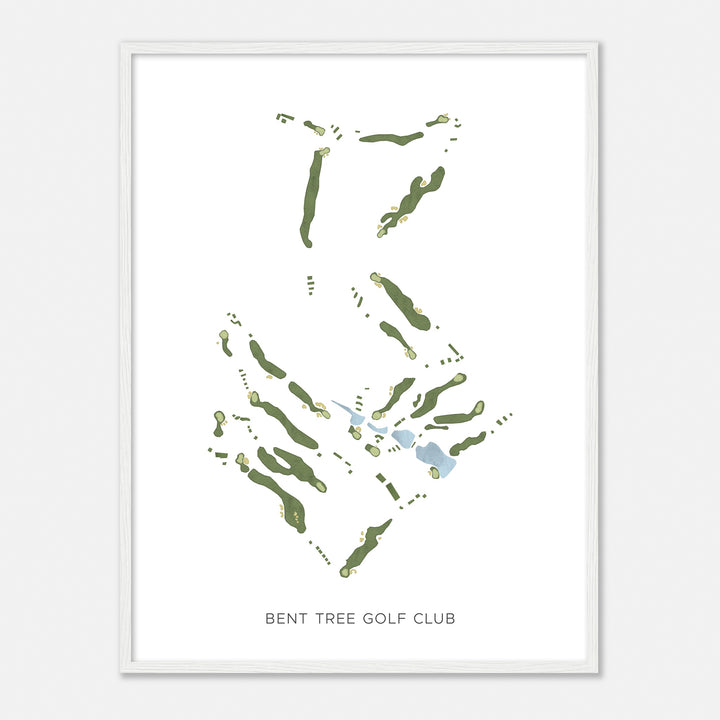 Print of Bent Tree Golf Club Modern Map