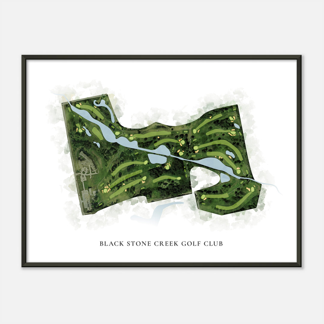 Print of Black Stone Creek Golf Club Classic Map