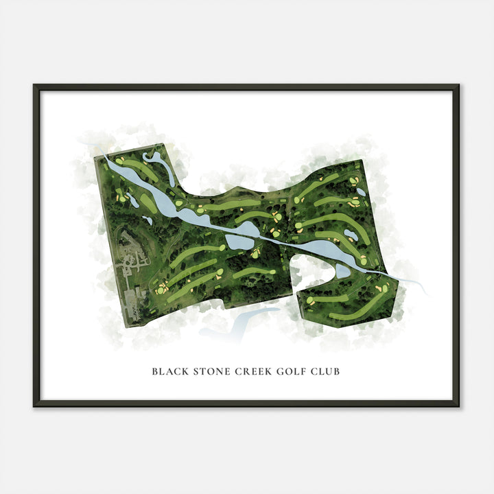 Print of Black Stone Creek Golf Club Classic Map