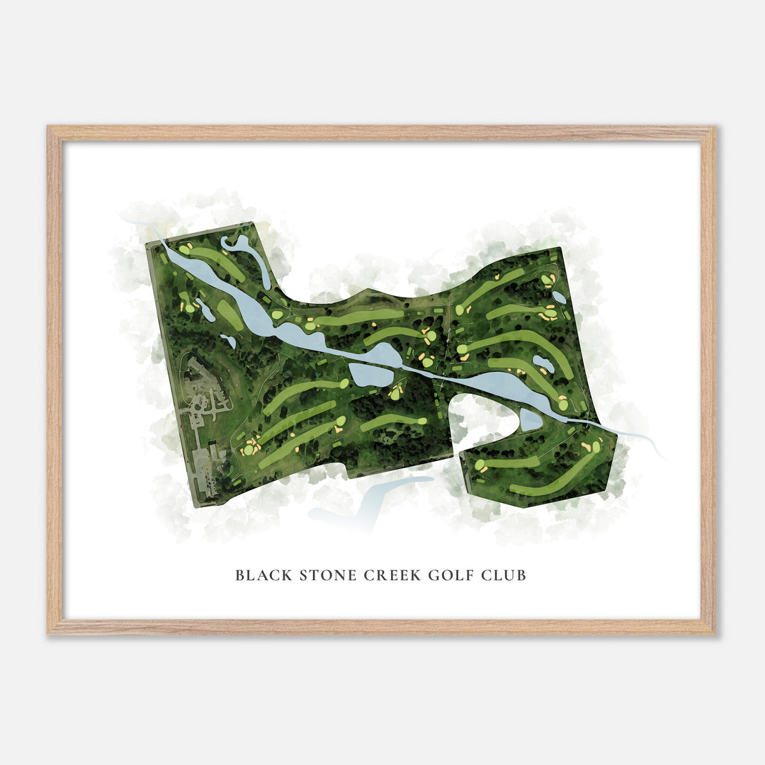 Print of Black Stone Creek Golf Club Classic Map