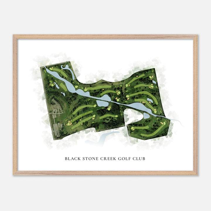 Print of Black Stone Creek Golf Club Classic Map