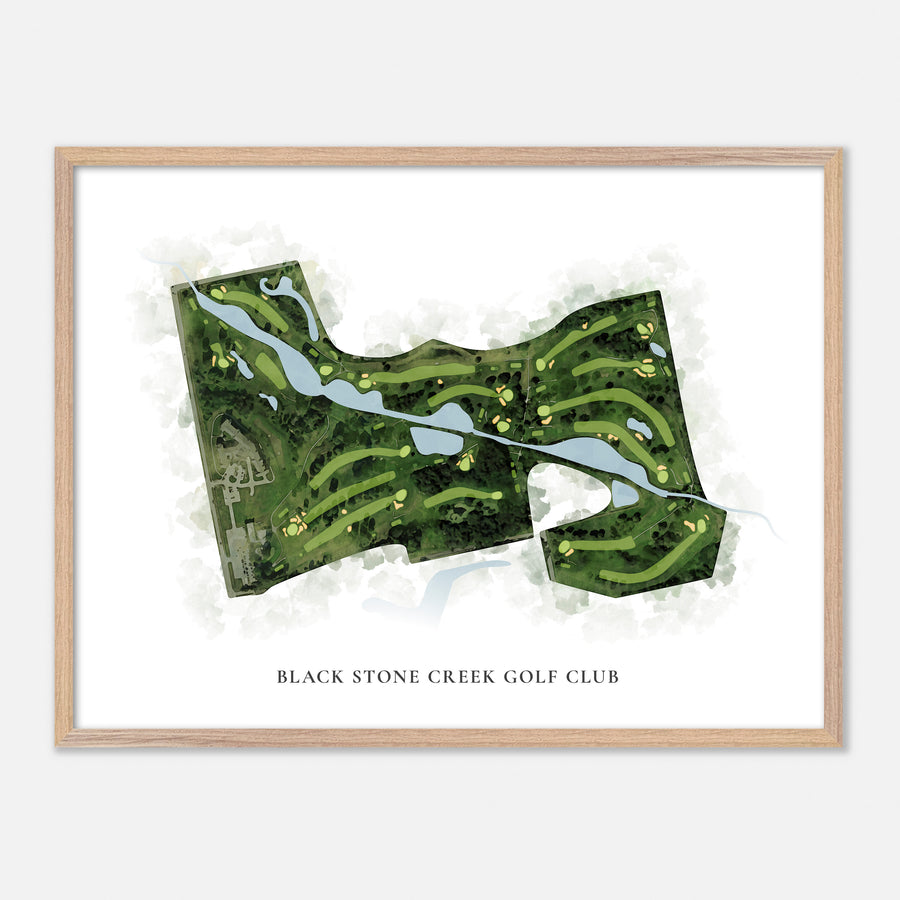 Print of Black Stone Creek Golf Club Classic Map
