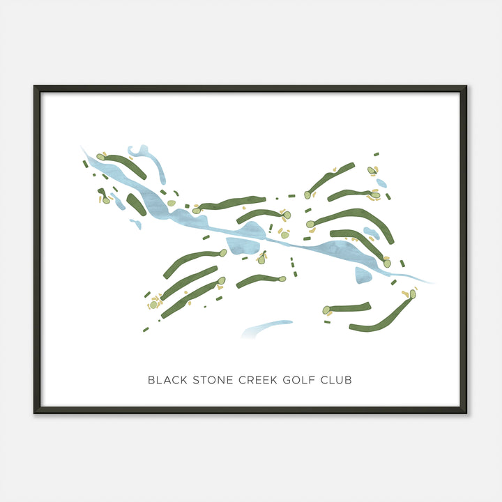 Print of Black Stone Creek Golf Club Modern Map
