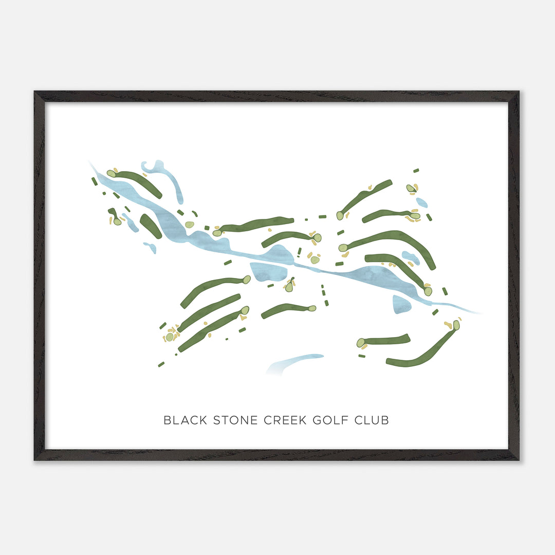 Print of Black Stone Creek Golf Club Modern Map