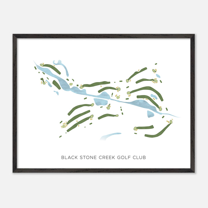 Print of Black Stone Creek Golf Club Modern Map
