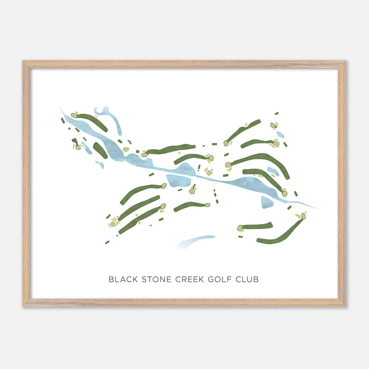 Print of Black Stone Creek Golf Club Modern Map