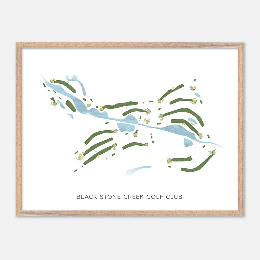 Print of Black Stone Creek Golf Club Modern Map