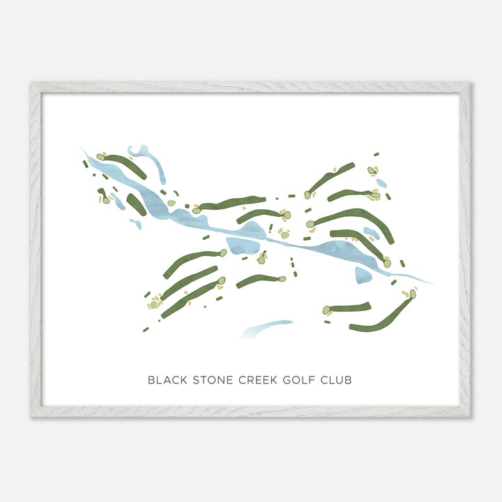 Print of Black Stone Creek Golf Club Modern Map