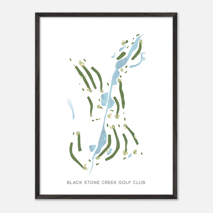 Print of Black Stone Creek Golf Club Modern Map