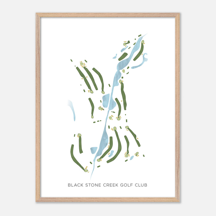 Print of Black Stone Creek Golf Club Modern Map