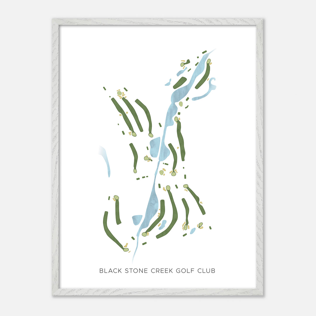 Print of Black Stone Creek Golf Club Modern Map