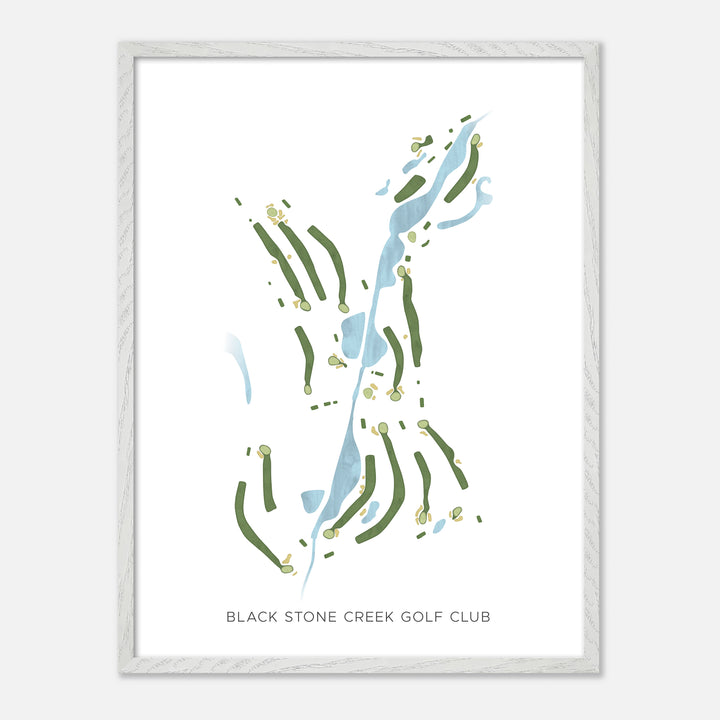 Print of Black Stone Creek Golf Club Modern Map