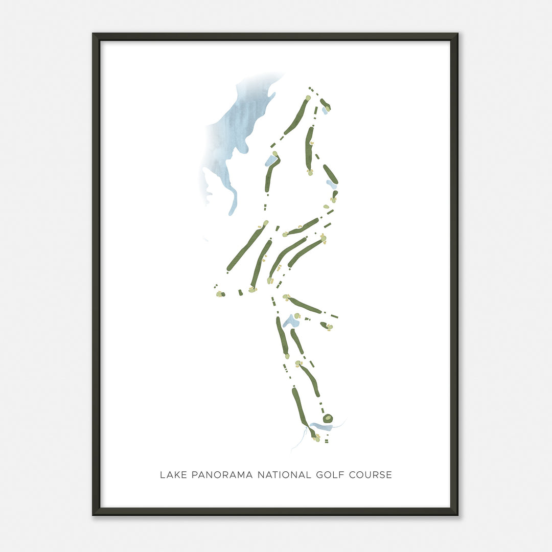 Print of Lake Panorama National Golf Course Modern Map
