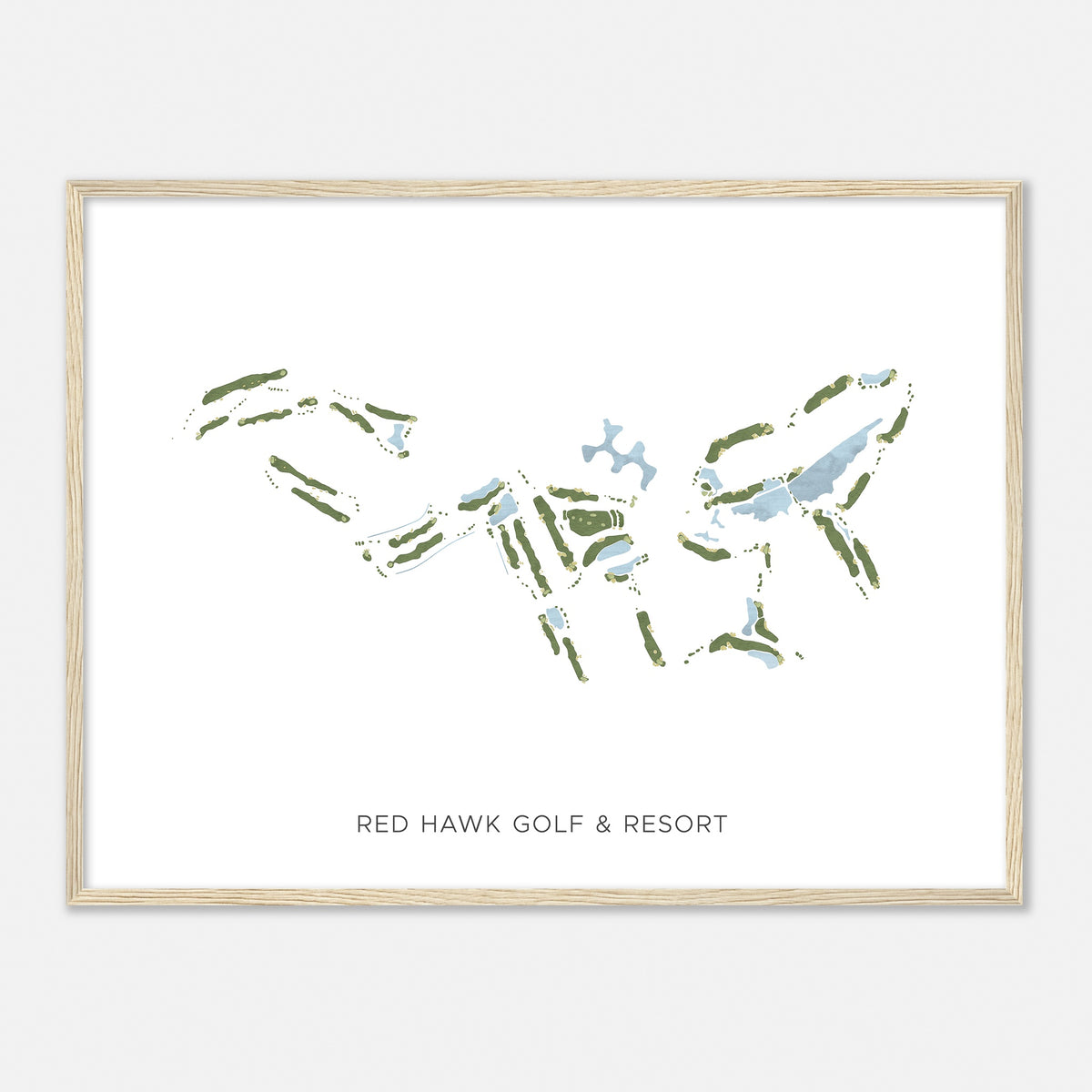 Print of Red Hawk Golf & Resort Modern Map