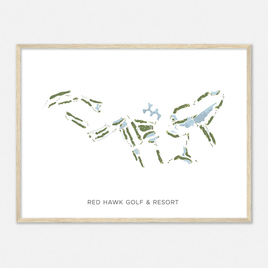 Print of Red Hawk Golf & Resort Modern Map