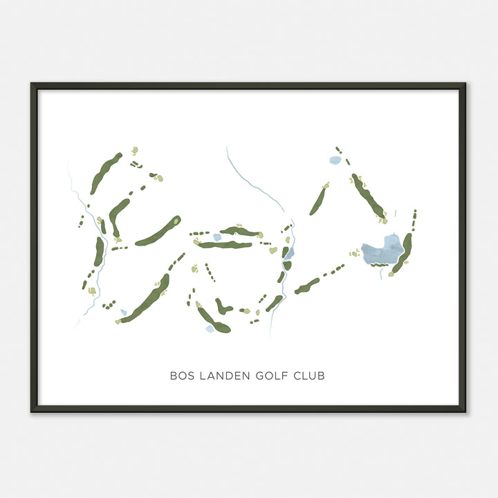 Print of Bos Landen Golf Club Modern Map