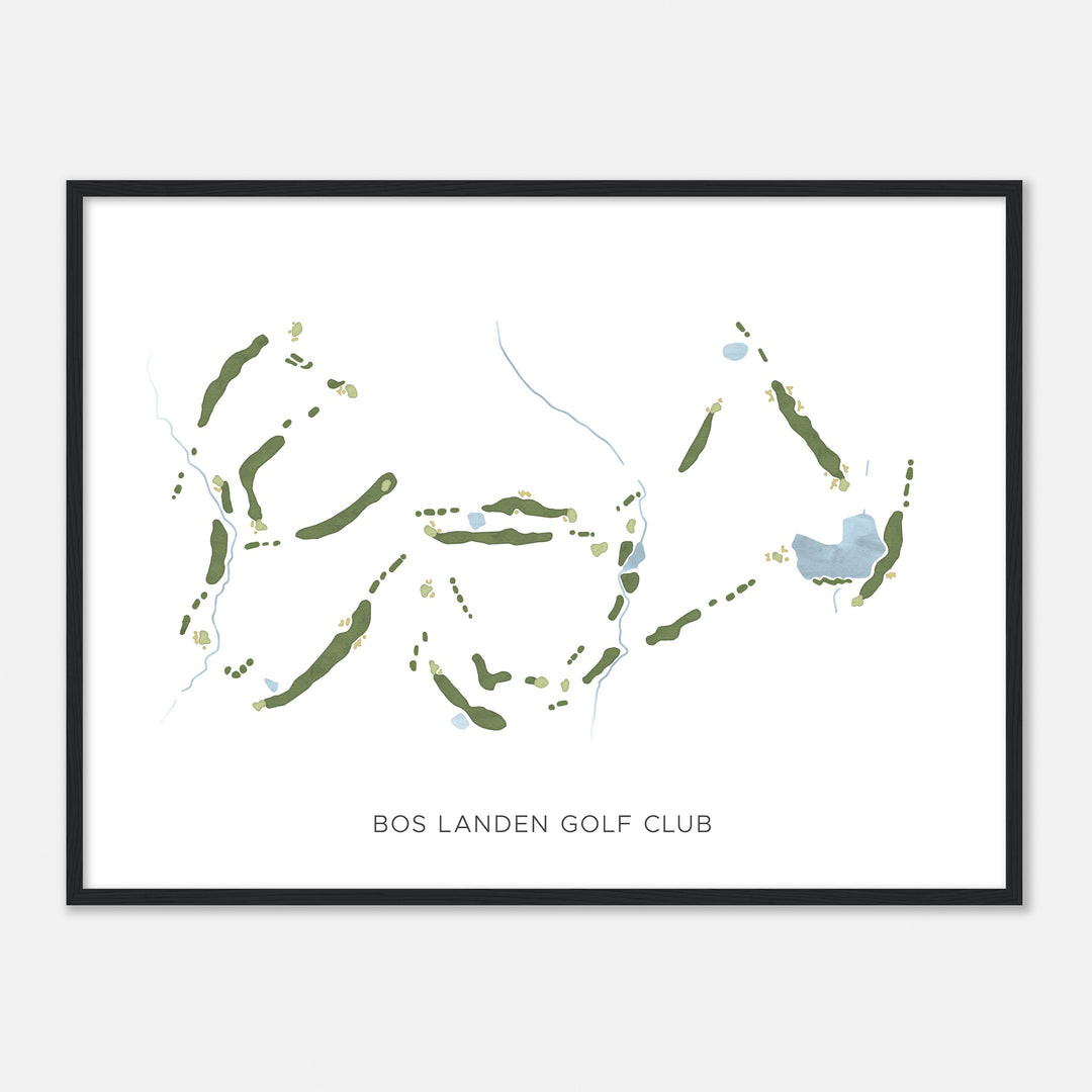 Print of Bos Landen Golf Club Modern Map