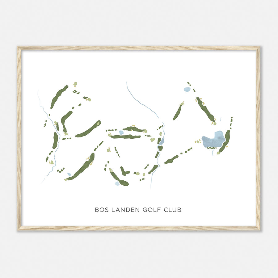 Print of Bos Landen Golf Club Modern Map