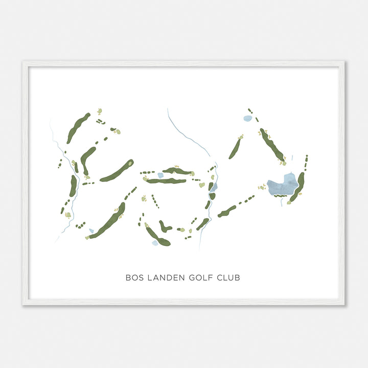 Print of Bos Landen Golf Club Modern Map