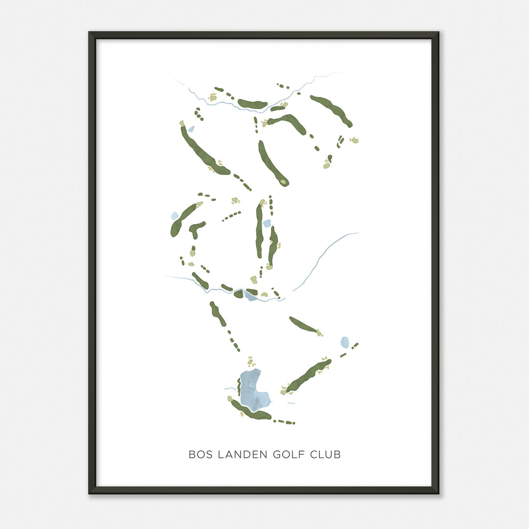 Print of Bos Landen Golf Club Modern Map