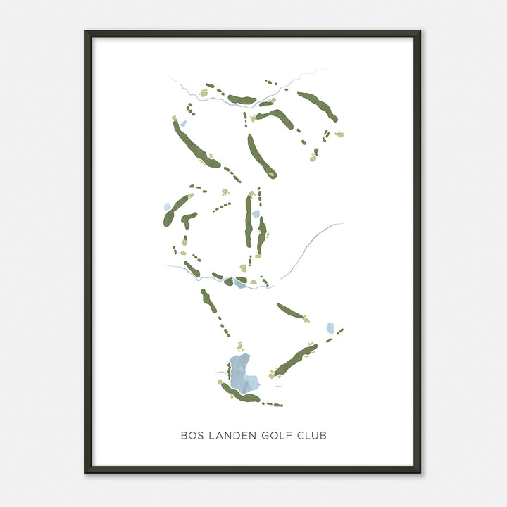 Print of Bos Landen Golf Club Modern Map