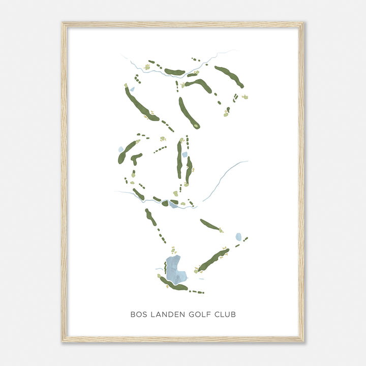 Print of Bos Landen Golf Club Modern Map