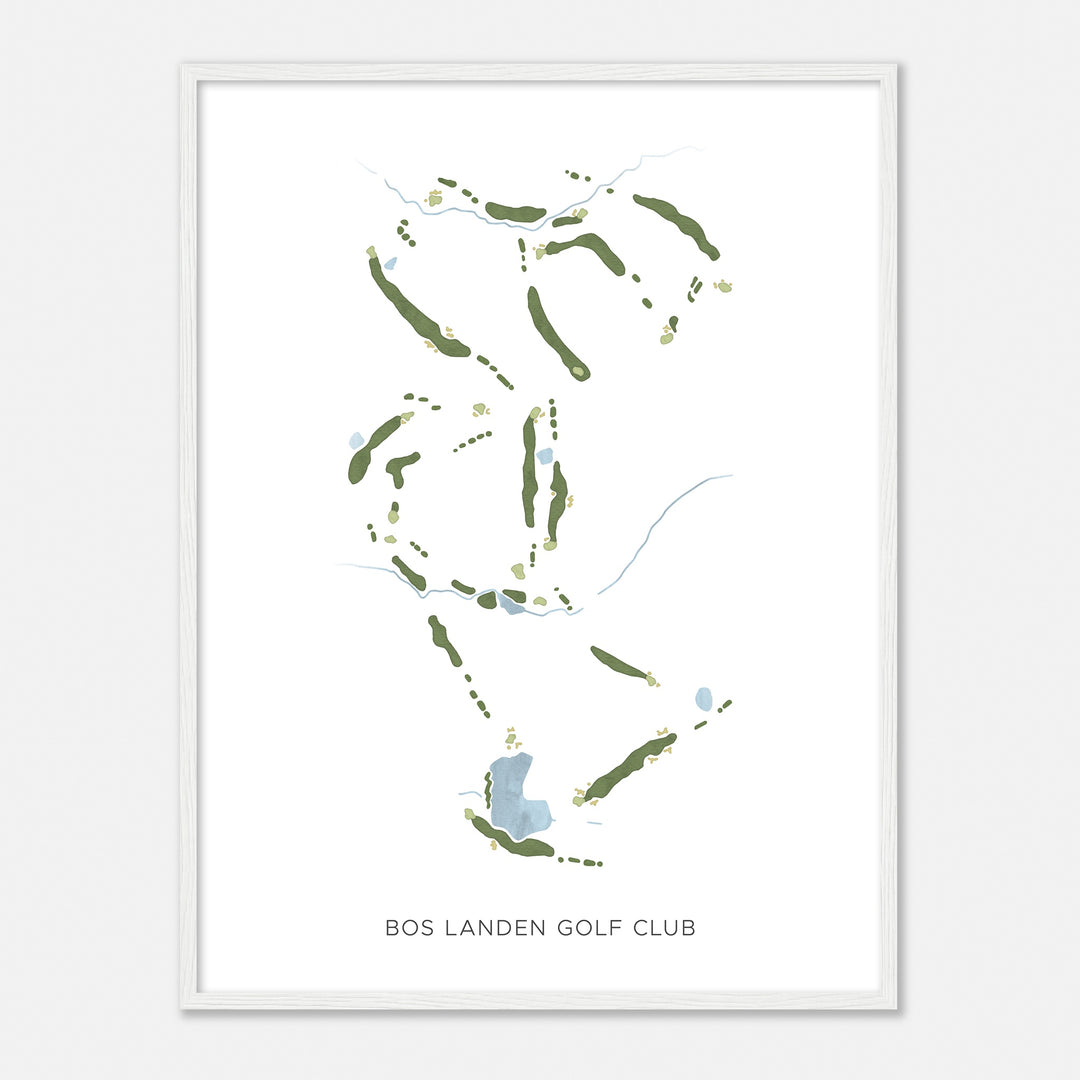 Print of Bos Landen Golf Club Modern Map