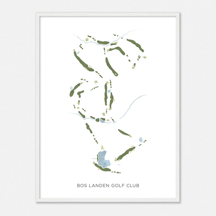 Print of Bos Landen Golf Club Modern Map