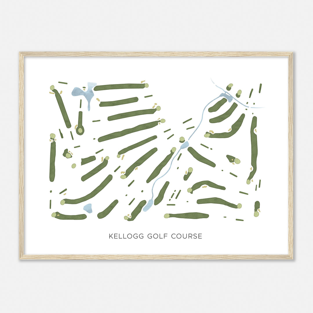 Print of Kellogg Golf Course Modern Map
