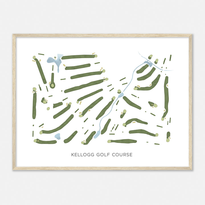 Print of Kellogg Golf Course Modern Map