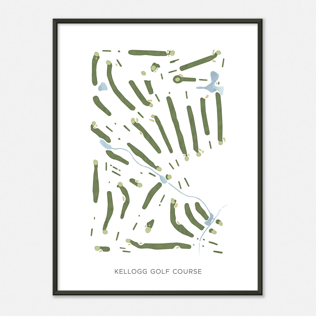 Print of Kellogg Golf Course Modern Map