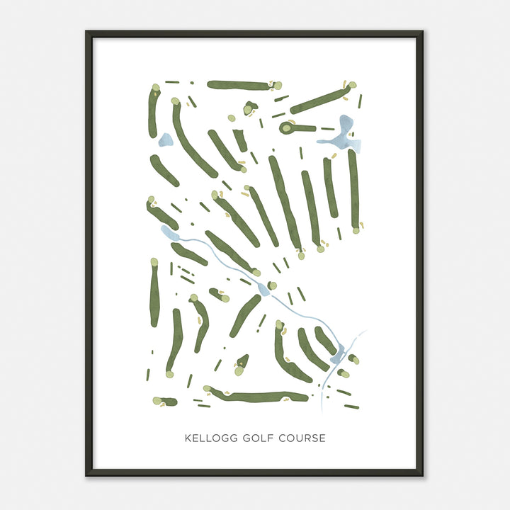 Print of Kellogg Golf Course Modern Map