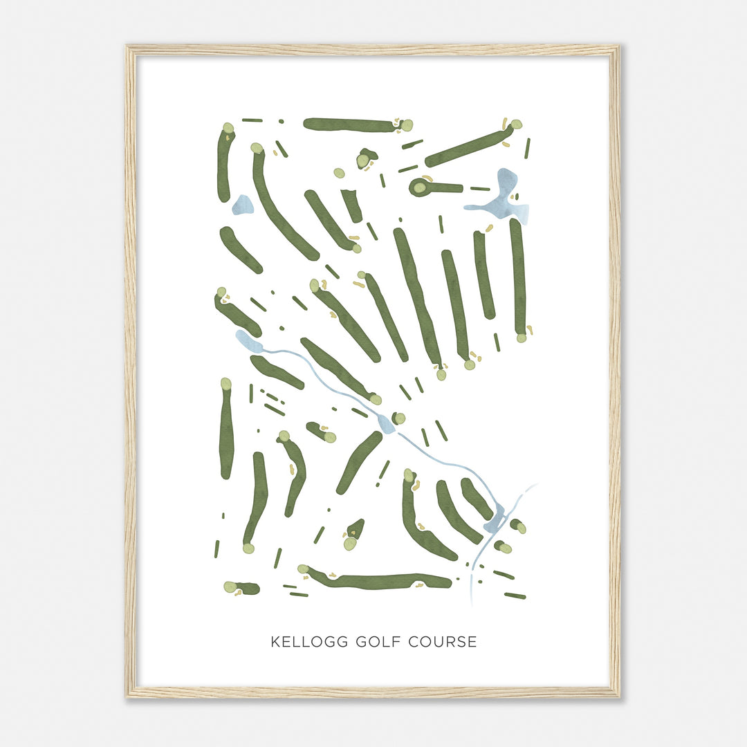Print of Kellogg Golf Course Modern Map