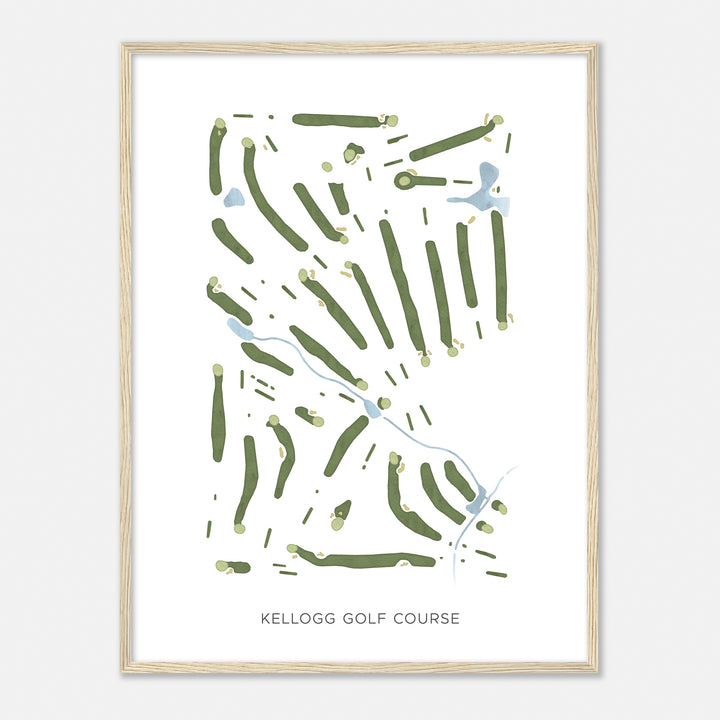 Print of Kellogg Golf Course Modern Map