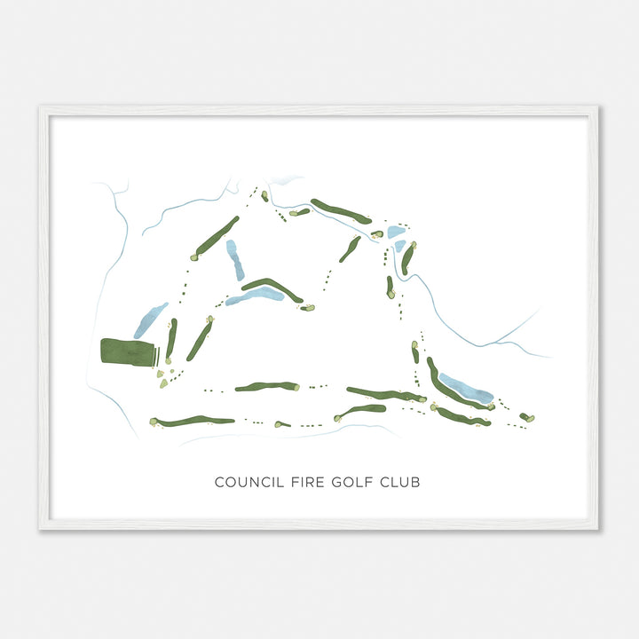 Print of Council Fire Golf Club Modern Map
