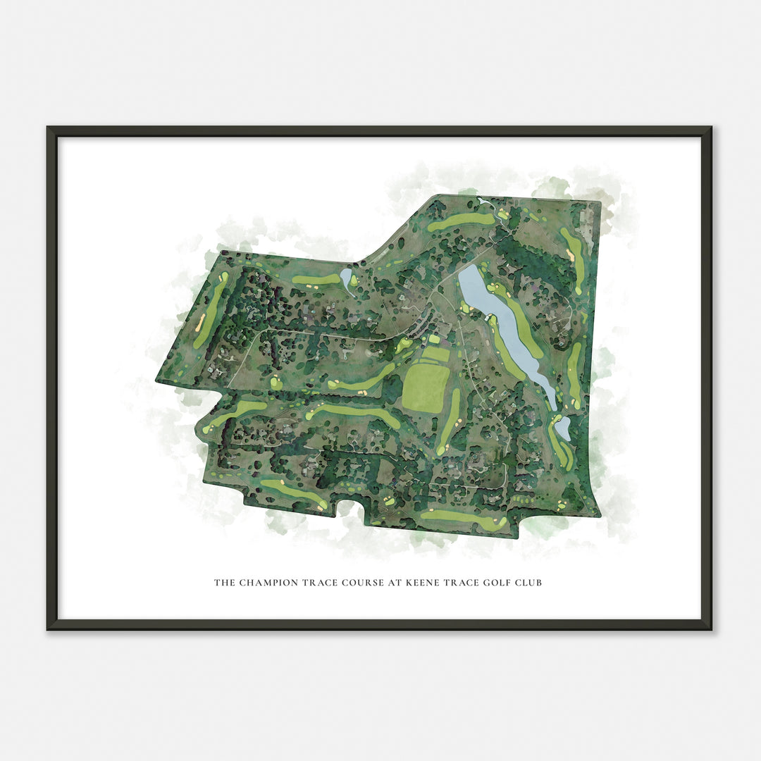 Print of The Champion Trace Course At Keene Trace Golf Club Classic Map