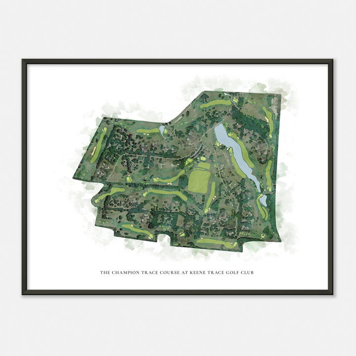 Print of The Champion Trace Course At Keene Trace Golf Club Classic Map